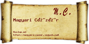 Magyari Cézár névjegykártya